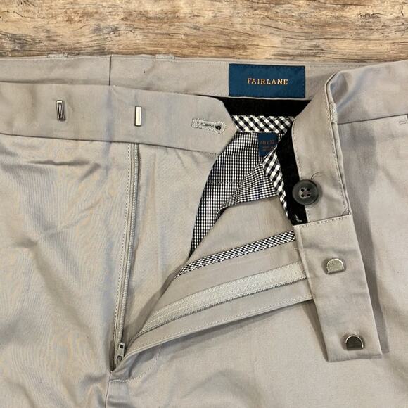 FAIRLANE Grey Straight Leg Flat Front Chino's Size 40 X 32 - Picture 3 of 10